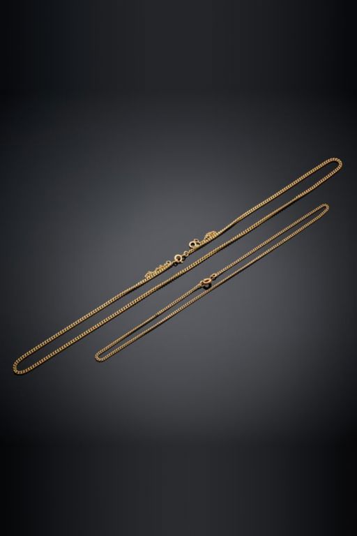 Two 18k Gold Chain Necklaces