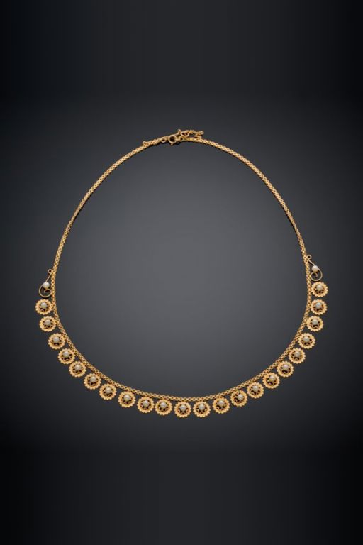 18k Gold Pearl Necklace