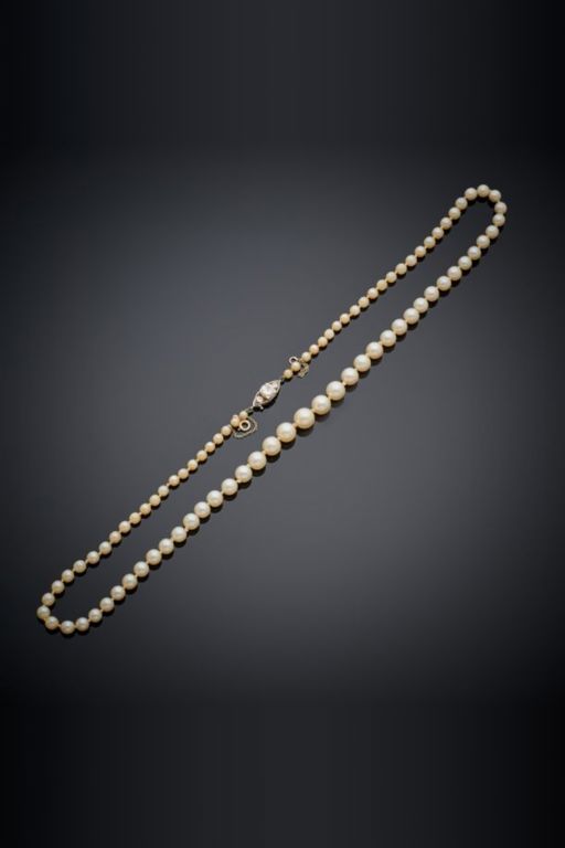 18k Gold Pearl and Diamond Necklace