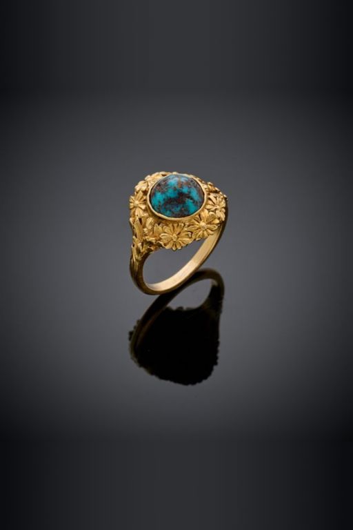 18k Gold Turquoise Ring