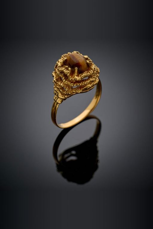 18k Gold Tiger Eye Ring