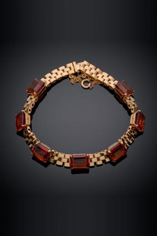 18k Gold Citrine Bracelet