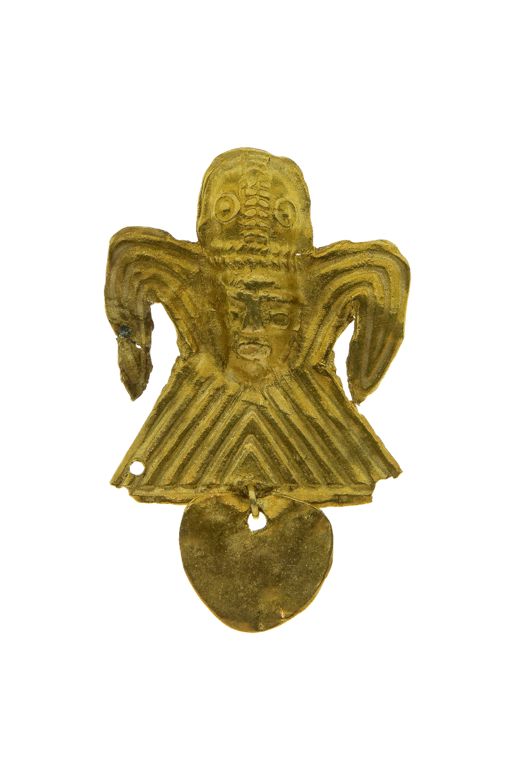20k Gold Tribal Figure Brooch