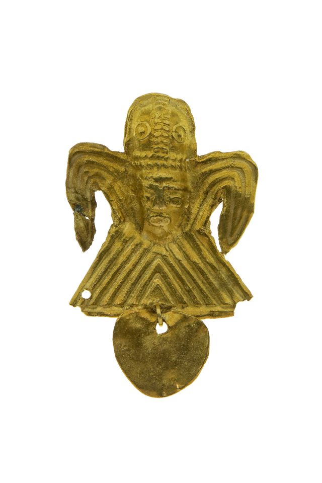 20k Gold Tribal Figure Brooch