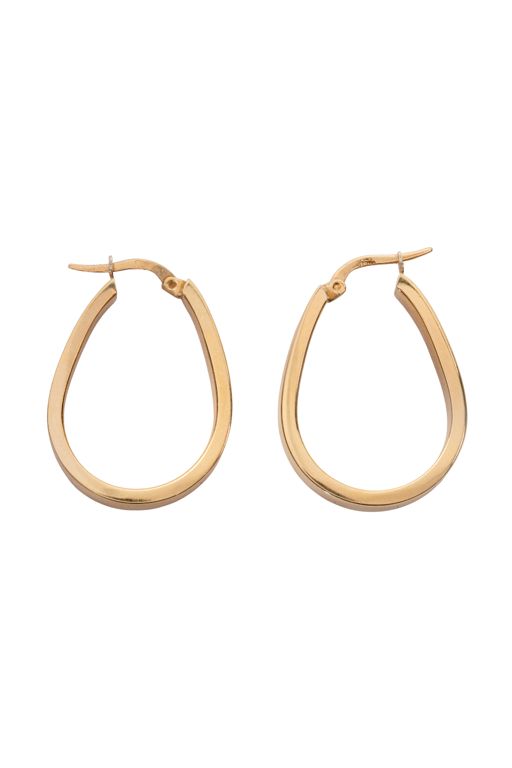 Pair of 18k Gold Hoop Earrings