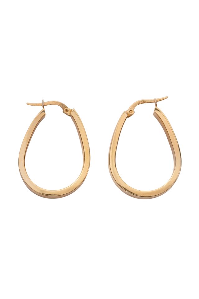 Pair of 18k Gold Hoop Earrings