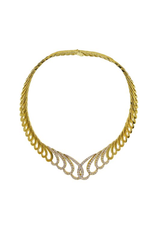 18k Gold Diamond Choker Necklace
