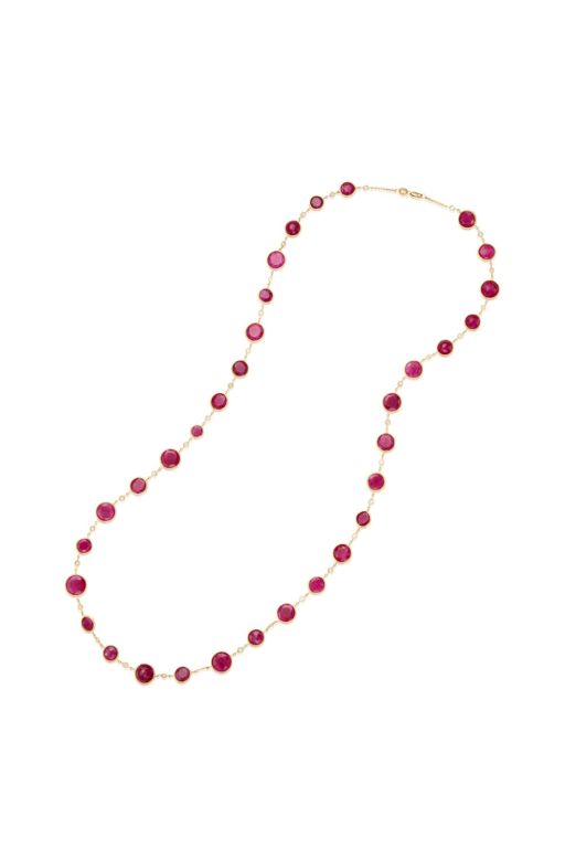 18k Gold Ruby and Diamond Necklace