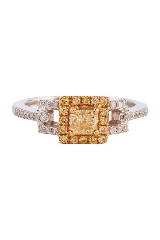 14k Yellow Gold and White Gold Diamond Ring