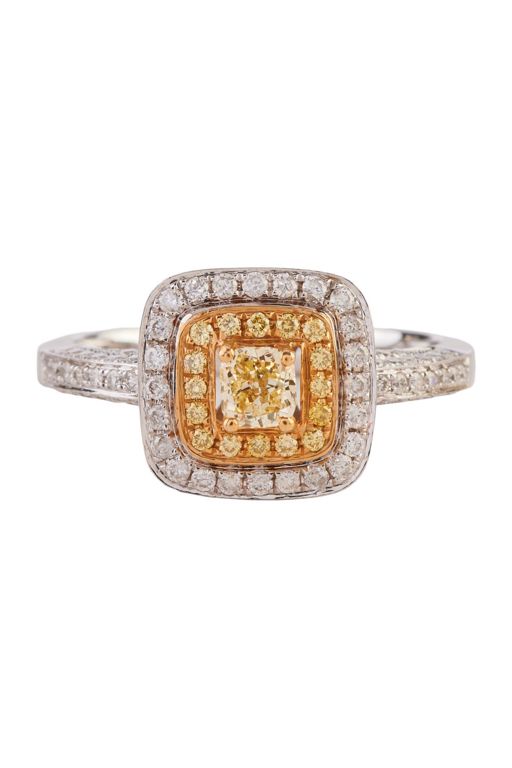 14k Yellow Gold and White Gold Diamond Ring