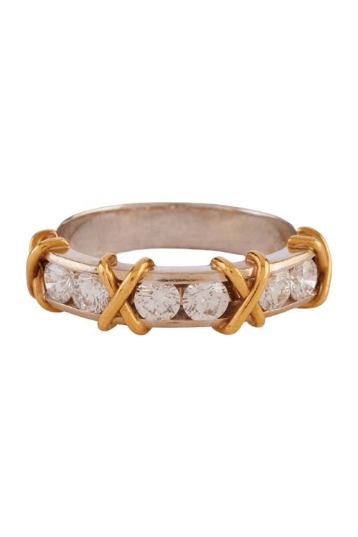 18k Yellow and White Gold Diamond Ring