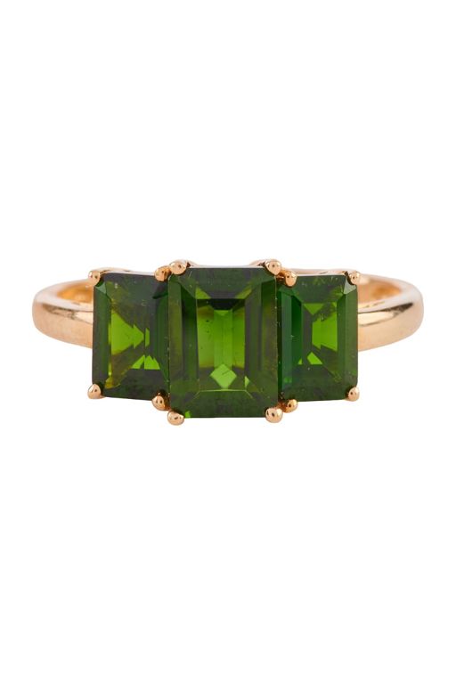 14k Yellow Gold Diopside Ring