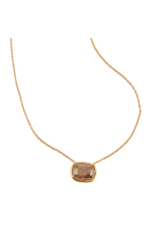 18k Yellow Gold Diamond Pendant Necklace
