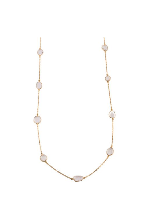 Vermeil Rock Crystal Quartz Chain Necklace