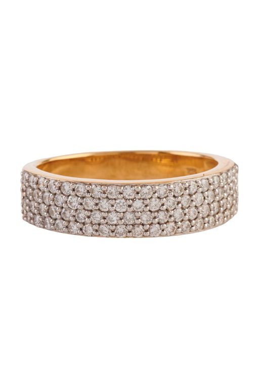 18k Yellow Gold Diamond Band Ring