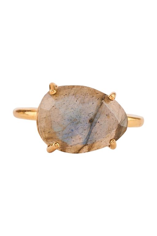 Vermeil Labradorite Ring