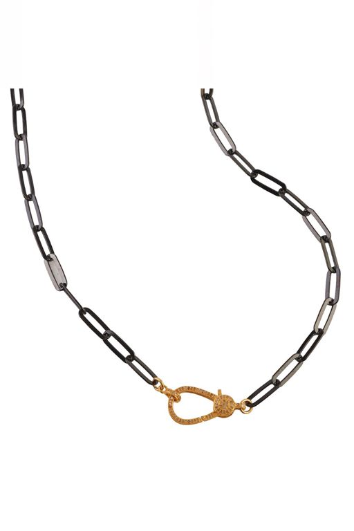 Silver and Vermeil Diamond Chain Necklace
