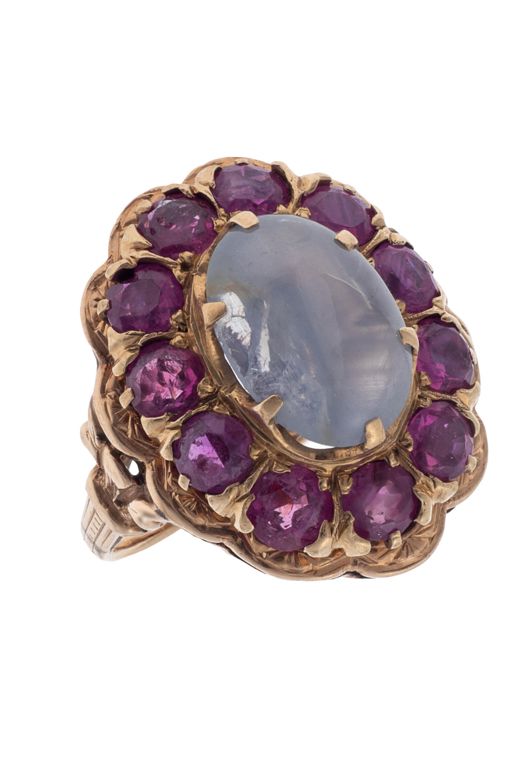 14k Gold Sapphire and Ruby Ring