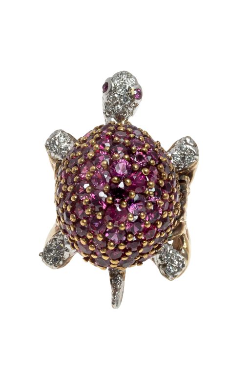 14k Gold Ruby and Diamond Ring