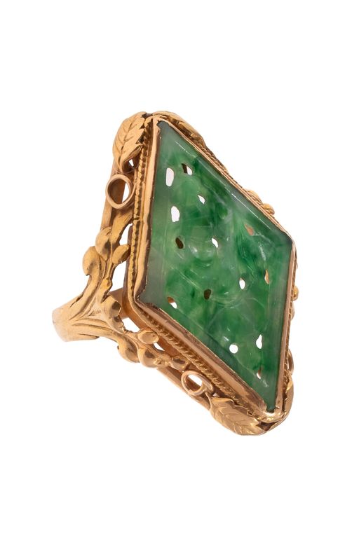 22k Gold Jade Ring
