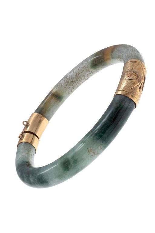 14k Gold Jade Bracelet