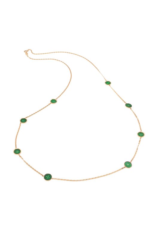 14k Gold Jadeite Jade Necklace