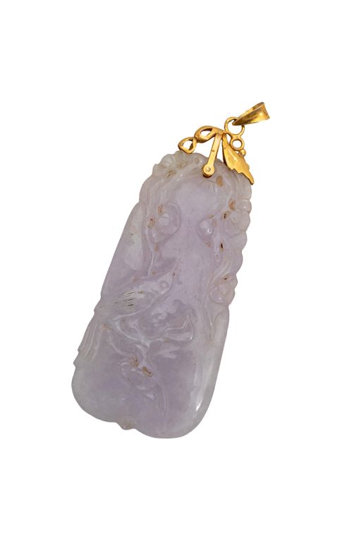14k Gold Jade Pendant