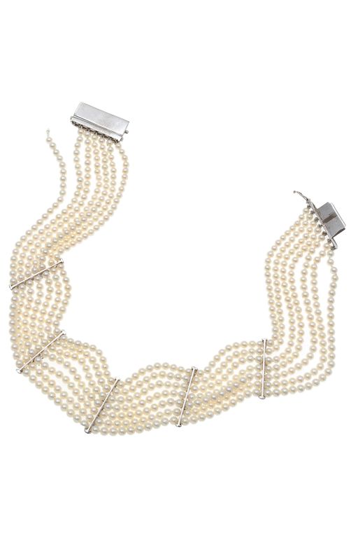 14k Gold Diamond and Pearl Necklace