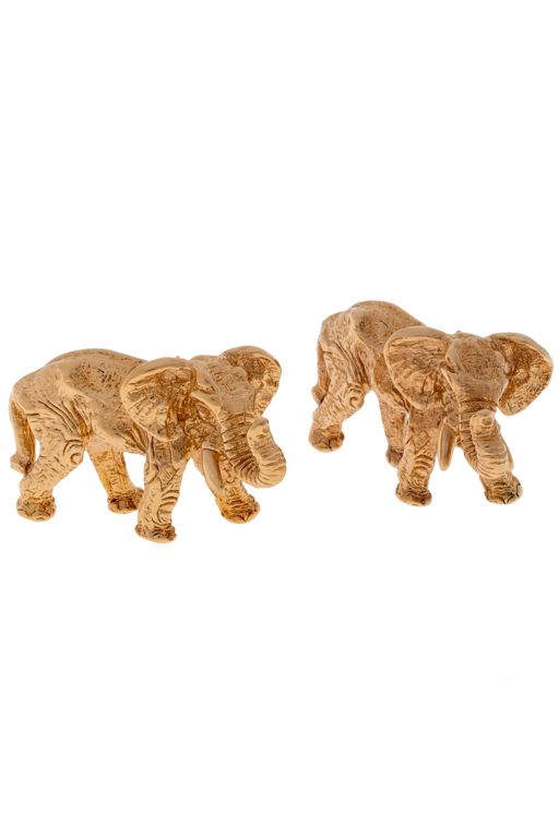 Pair of 14k Gold Brooches
