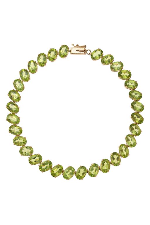 14k Gold Peridot Bracelet