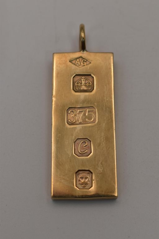 9k Gold Ingot Pendant
