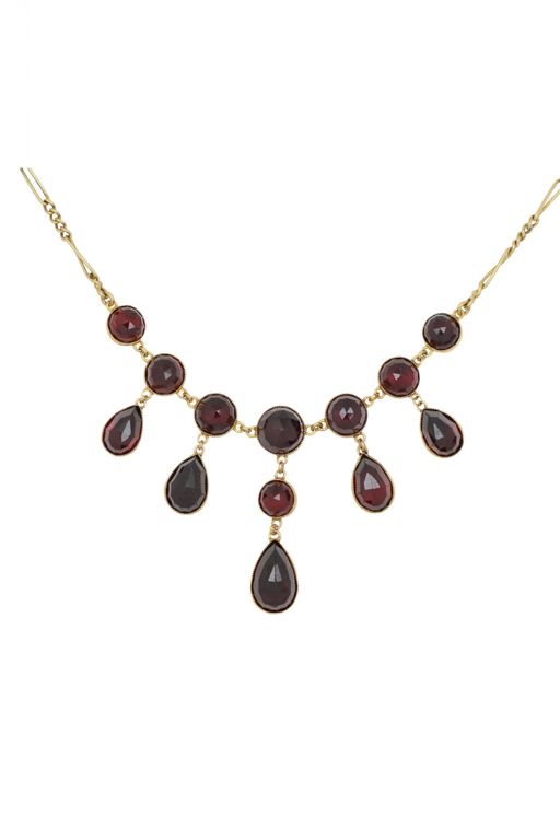 Gold Garnet Necklace