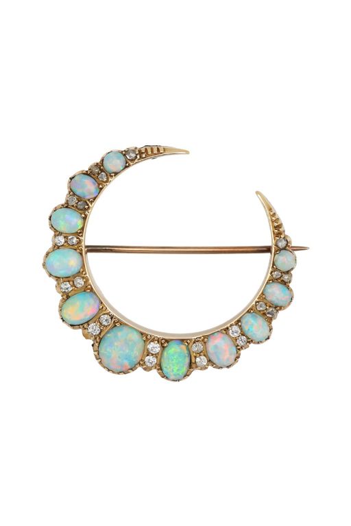 15k Gold Opal and Diamond Brooch