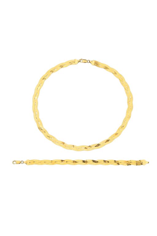 18k Gold Necklace and Bracelet