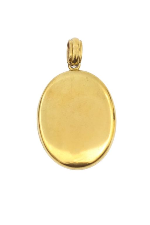 Gold Glass Locket Pendant