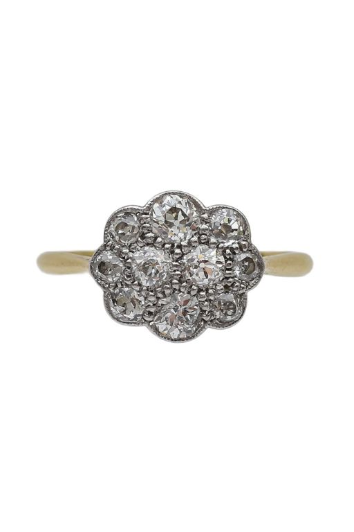 18k Gold and Platinum Diamond Ring