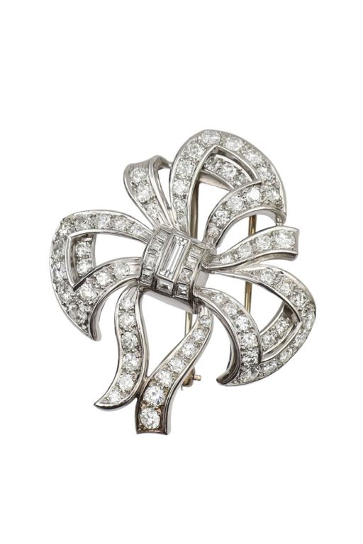 18k Gold Diamond Brooch