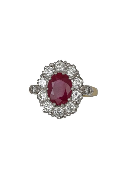 18k Gold Ruby and Diamond Ring