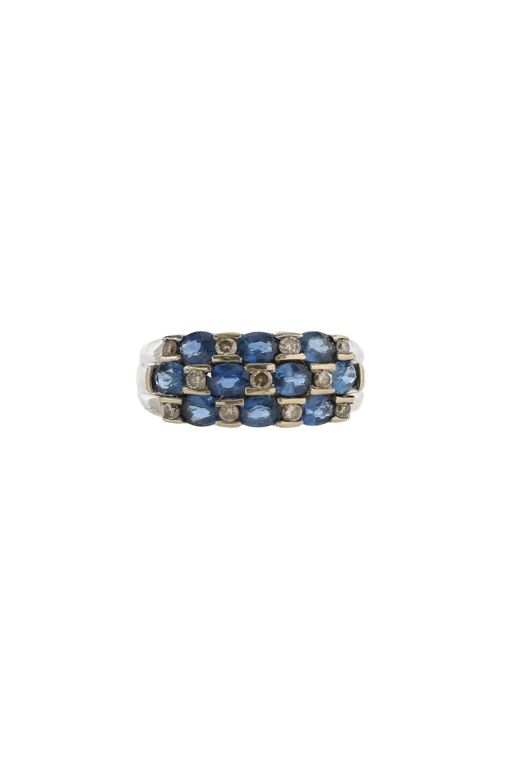 18k Gold Sapphire and Diamond Ring
