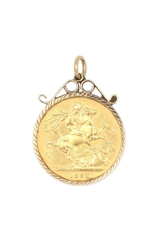 9k Gold Coin Pendant