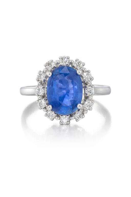 18k Gold Sapphire and Diamond Ring