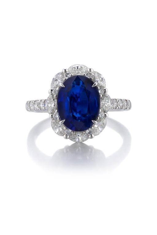 18k Gold Sapphire and Diamond Ring