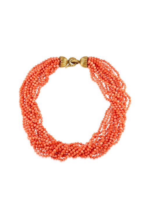 14k Gold Coral Necklace