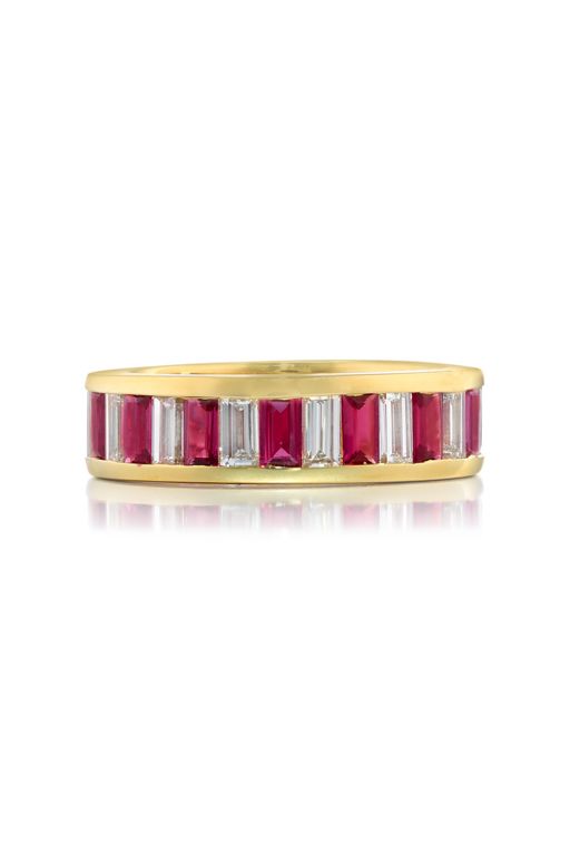 14k Gold Ruby and Diamond Ring