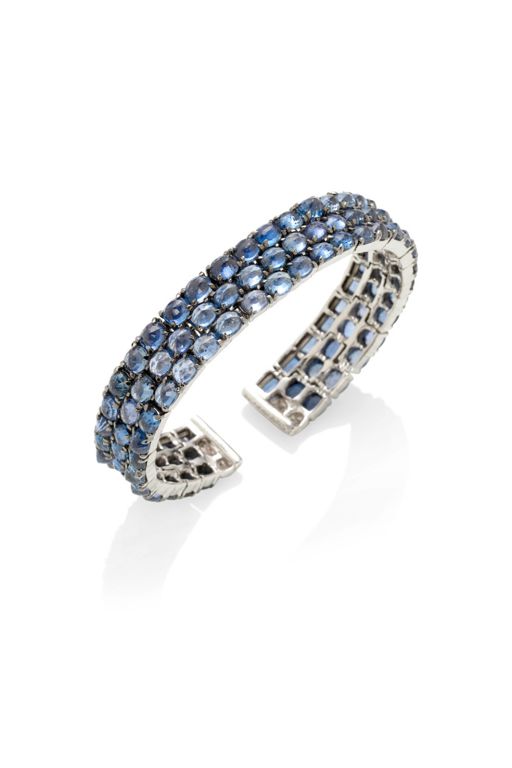 18k Gold Sapphire and Diamond Bracelet