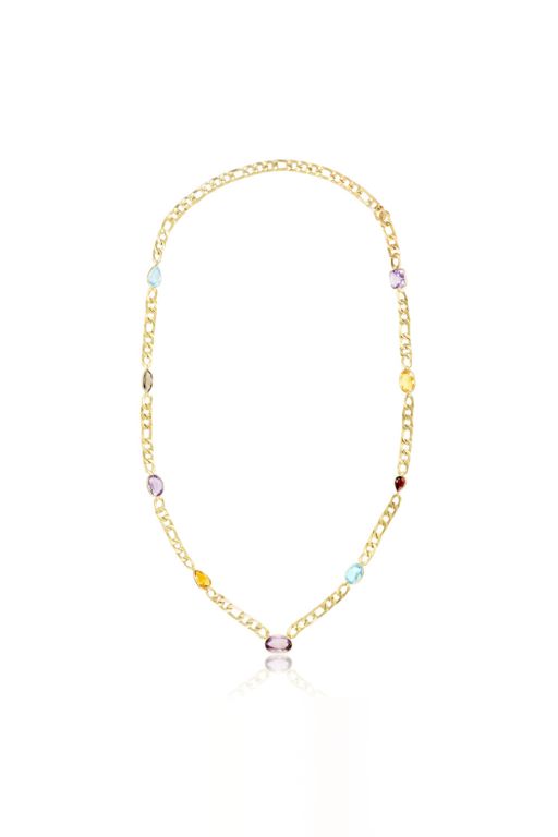 14k Gold Multi-Gem Necklace