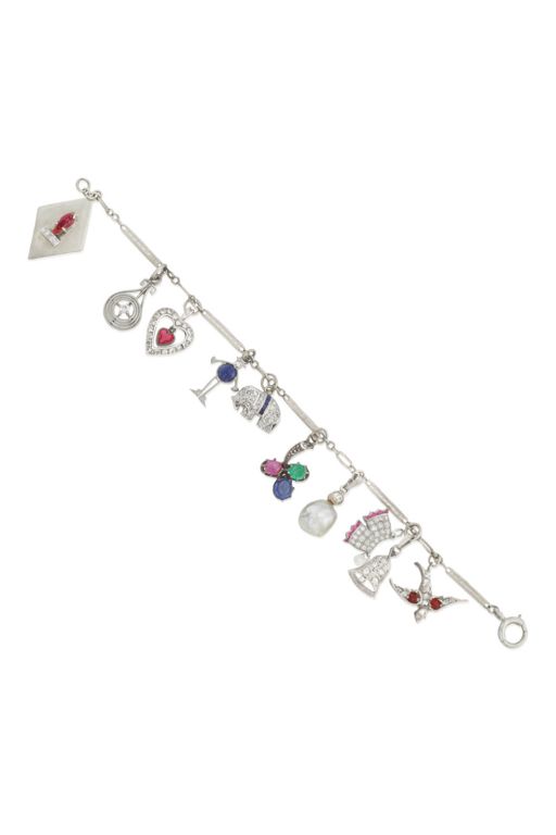 Gold, Silver and Platinum Diamond Bracelet