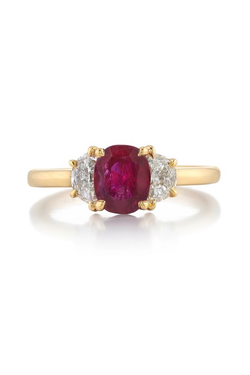 18k Gold Ruby and Diamond Ring