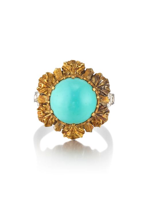 18k Gold Turquoise Ring