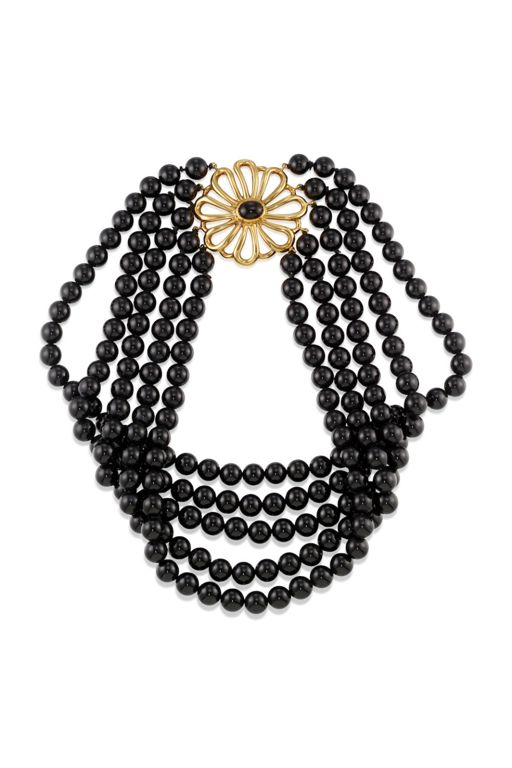 18k Gold Onyx Necklace